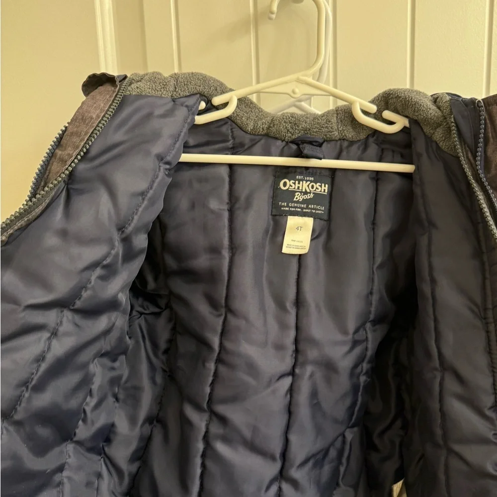 OshKosh B'gosh Blue and Gray Hooded Jacket